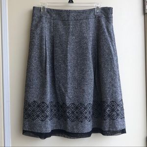 LOFT Tweed Sequin Tool Bottom Skirt